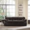 Armen Living Zanna Contemporary Sofa in Genuine Dark Brown Leather with Brown Wood Legs LCZA3BR - alternate 6